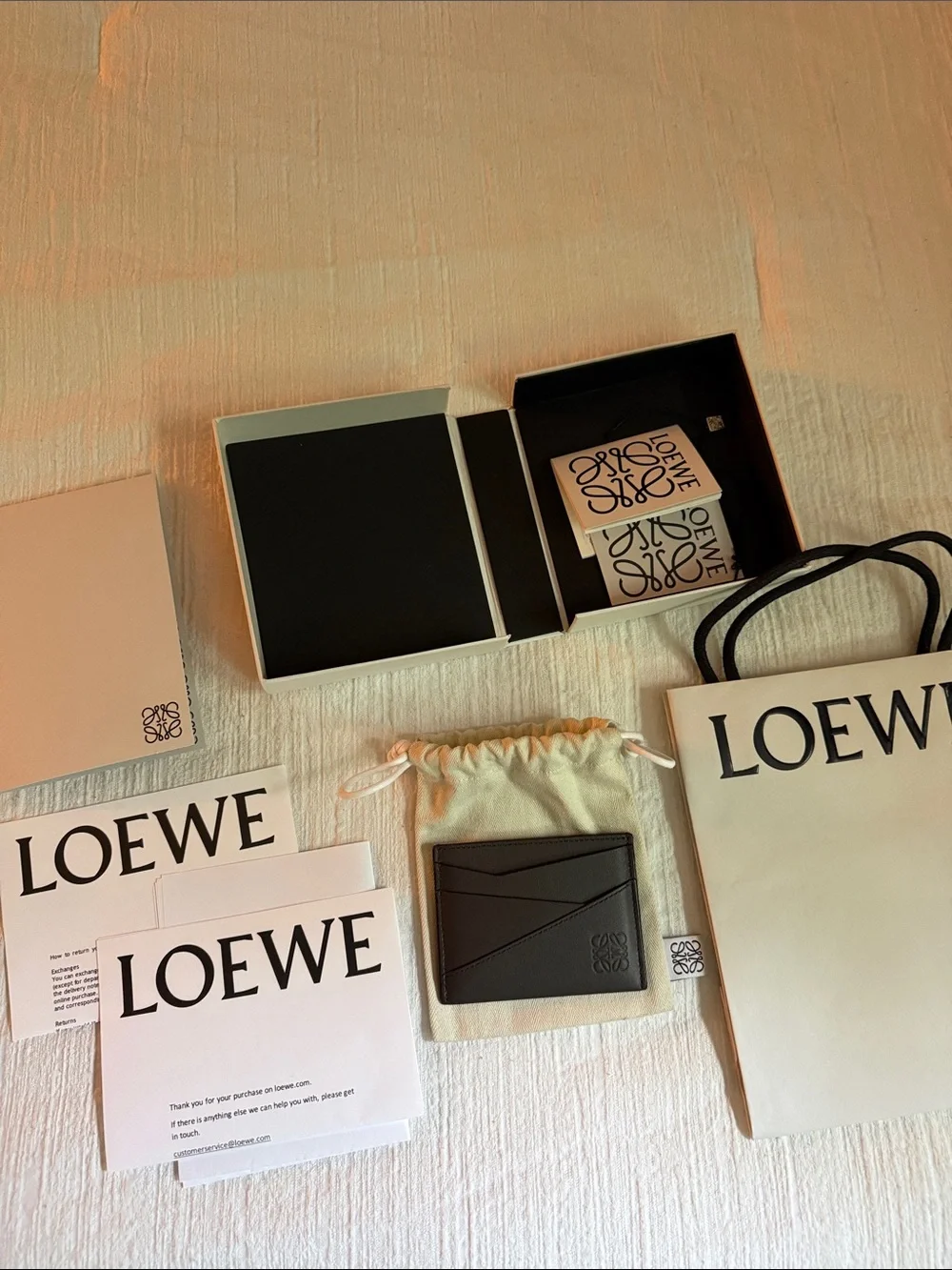 LOEWE Puzzle plain cardholder in classic calfskin